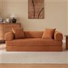 Muskel Divano Modulare da Pavimento in Cord, Divano Letto Flessibile & Divano Pieghevole, Convertibile in Letto con Schiuma ad Alta Densità per Soggiorno & Appartamento, Terracotta