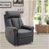 DecHome - Poltrona Relax Reclinabile in Ecopelle 80x97x107 cm colore Nero