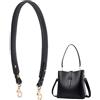 PH PandaHall 72.5cm Manici per Borsa in Pelle Nero Tracolla Corta per Borsa
