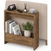 Shally Dogan Tavolino Laterale Divano Salvaspazio, Tavolo Multifunzione per Ingresso, Console Versatile Design Minimal, Mobile Doppio Ripiano Struttura Resistente, 55 x 20 x 60 cm (Rovere)