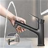 ImiiHO 066 Rubinetto da bagno con 3 funzioni, leva singola, regolabile freddo e caldo, rubinetto per lavabo/bidet con spruzzatore estraibile, placcato acqua, finitura cromata migliorata, ottone