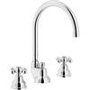 Nobili Rubinetterie GRC5012/1CR Batteria Lavabo 3 Fori Bocca Alta con Scarico