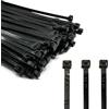 ERKO Fascetta Cablaggio 250x4,8mm, 100 pz, Nero, 23kg