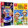 SEGA Sonic Racing: CrossWorlds, Nintendo Switch + Super Mario Maker 2 - Videogioco Nintendo - Ed. Italiana - Versione su scheda