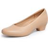 DREAM PAIRS Scarpe da Donna con Tacco Basso | Punta rotonda spessa da 4,1 cm, comoda senza lacci, con tacco basso, formale, casual, lavoro, ufficio, lavoro, quotidiano