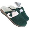 new confort ciabatte donna calde invernali pantofole sabot LOVELY in feltro calzata regolabile a strappo plantare estraibile