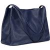 Kattee Borsa larga da donna, in vera pelle, casual, con chiusura magnetica a scatto
