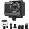 CCZRD Active Action Camera Mini 4K Ultra 20MP Custodia Impermeabile Anti-vibrazione A Doppio Schermo For Streaming Live Cattura I Dettagli Con Nitidezza(Only Camera)