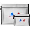 ZQZXD Borsa portadocumenti ignifuga, 38 x 28 e 23 x 17,5 cm, con rivestimento in silicone anti-prurito, resistente al fuoco, per riporre denaro, documenti, gioielli e passaporti