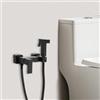 Estabeter Doccetta nera per bagno bidet rubinetti WC con interfaccia universale da 1/2 è adatta per la maggior parte degli spruzzatori, soffione doccia in acciaio inox