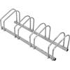 Froadp Portabiciclette Multi Cavalletto per 4 Biciclette, Rastrelliera Portabici in Acciaio, Cavalletto per Parcheggio con 4 Piani, Installazione a Montaggio a Pavimento ea Parete, Argento