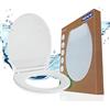 Wenko 21901100 Tapa WC Thermoplast Kos Blanca caida lenta Fix Clip, Bianco (Weiß)