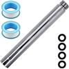 Cisolen Tubo di prolunga per doccia, 15 cm, in acciaio inox, tubo di prolunga G1/2, filettatura dritta, asta per doccia, braccio per doccia, estensore per bagno, accessori da bagno