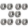 uxcell Sourcingmap® 10PCS M16 x 1.5 mm passo metrico filettatura fine in acciaio al carbonio mano sinistra dado esagonale