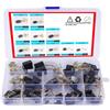 SENRISE Set di 40 spazzole in carbone per motore elettrico, 10 misure, per trapano a percussione, smerigliatrice angolare, sega circolare (44#/43#/21#/153#/303#/411#/DW100#/103#/51#/6-100#)