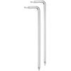 QUARKZMAN 2pz T8 Chiavi a Stella Torx Prova Manomissione 79mm / 3,12 Lunghezza Braccio Forma L 6 Punti Chiave Inglese Acciaio S2 Rivestito Cromo Utensile Manuale per Riparazioni Domestiche