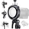 Godox Supporto universale per flash S3 con fissaggio Bowick - Compatto, portatile, regolazione dell'angolo di ±90°, montaggio sicuro per autovelox V1/V860II/TT350/AD200/AD300, adatto per scatole