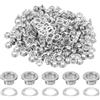 QUARKZMAN 200 Set Occhielli, 4mm Ottone Autoserrante Occhielli Metallici Con Rondelle Per Cinture, Scarpe, Abbigliamento, Nuclei Perline, Progetti Fai Da Te, Tonalità Argento