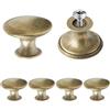 LONGERSIZHAN 6Pz Pomelli Mobili Vintage 30mm, Rotondi, per Cassetti e Porte | Pomelli rotondi vintage per mobili. Ideali per cucina, armadi, cassetti e ante. Facili da installare.