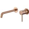 JYSAN IMEX | Rubinetto monocomando per lavabo | Due parti indipendenti | Corpo incassato diretto a parete | Colore oro rosa spazzolato