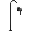 XDSMB Miscelatore Vasca da Bagno Freestanding Collo di Cigno a Pavimento Rubinetteria Bagno G1/2'',nero
