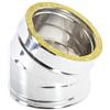 ALLINOX Curva Doppia Parete 30° Coibentata Acciaio INOX Gomito Per Canna Fumaria (DN 100/150)
