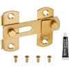 QUARKZMAN Serratura A Ribalta 2 Pollici Per Porte Scorrevoli Oro Satinato | 1-Pack, Serrature A Scorrimento In Acciaio Inox, Per Bagno Recinto Fienile Gabbia Per Animali Garage Finestra