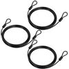 DELAESI 3 Pezzi Cavo di Sicurezza in Acciaio Cavo in Acciaio con Occhielli 2 m x 4 mm Cavo Antifurto per Biciclette con Rivestimento in Plastica per Rimorchi per Biciclette Mobili da Giardino