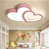 Lfoute Plafoniera Forma Di Cuore LED Lampade Da Soffitto Cartone Animato Moderna Luci Per Bambini Dimmerabile Con Telecomando Romantico Plafoniera Per Cameretta Ragazza Soggiorno