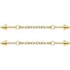ZS 1 Coppia Gioielli Piercing Industriali Acciaio Chirurgico, Orecchini Piercing Cartilagine 16g, Orecchini Perno Catena Piercing Industriali Barra Donne Uomini (2 Pezzi Oro)