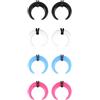 ZS 4 Paia Acrilico Septum Pincher Tapers, 14G 12G 10G 8G 6G 4G 2G 0G 00G Anello Naso Septum Bufalo Espansore per Stretching Piercing dell'Orecchio Naso (4g(5mm))
