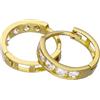 jewellerybox Orecchini a boccola in oro 9ct CZ lavorati