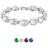 U7 Bracciale Donna Tennis con Zirconi Pietra Bianca Diamante Lungh.15+5cm