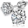 JiaYang Orecchini a bottone da uomo Orecchini a bottone con diamanti CZ a vite per uomo Orecchini a bottone in argento sterling Orecchini a bottone con zirconi a vite Orecchini a bottone con zirconi da donna