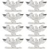 SUPERFINDINGS 8 pz Spilla con Ali In Platino, Distintivo Da Pilota, Spilla Da Risvolto per Costume Da Pilota, Spilla In Lega di Zinco con Aquila, Spilla con Ala Dell'Aeronautica Militare, 21.5x41mm