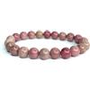 Vera Mentis Bracciale in rodocrosite naturale 8 mm - pietra naturale dell'amore e della dolcezza - gioiello elegante da donna e unisex - idea regalo benessere - gioiello alla moda