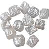 Gems For Jewels Cubi diamantati grezzi bianchi grigi da 3-4 mm, cubi di diamanti grezzi naturali, cubi di diamanti grezzi sciolti bianchi grigi, scatola (2-10 pezzi), 3-4 mm, 2 pezzi