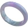 Generic Bracciali, bracciale rigido in giada verde lavanda da donna, gioielli in giadeite autentica