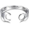 THE BLING KING Bling King London - Braccialetto rigido con chiave inglese, 6 mm/9 mm, placcato oro e argento PVD