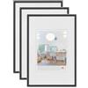 walther design New Lifestyle KV342B3 - Cornice portafoto in plastica, 29,7 x 42 cm, confezione da 3 pezzi, colore: nero