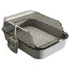 QYJLOFMVE Lettiera per Gatti Semichiusa con Recinzione Alta, Toilette per Gattini | 40x28x16cm Sabbiera, Toilette per Piccoli Animali, Contenitori per Lettiera per Gatti Ispessiti, Anti-Schizzi