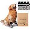 APKOL 2 Paia Calzini per Cani Antiscivolo, Doppio Lato Calzini per Cani per Pavimenti Controllo Trazione, Protezione per Le Zampe del Cane per Prevenire Il Leccamento(Nero,L)