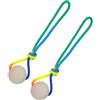 Generico Palline Per Cani Con Corda - Set Di 2 Giochi Da Rimorchio Luminosi, Giocattolo Elastico Durevole Da Masticare Per Il Massaggiagengive, Supporto Interattivo Per Giocare Contro La Noia Dei Cuccioli, Reg