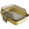 QYJLOFMVE Lettiera per Gatti Semichiusa con Recinzione Alta, Toilette per Gattini | 40x28x16cm Sabbiera, Toilette per Piccoli Animali, Contenitori per Lettiera per Gatti Ispessiti, Anti-Schizzi