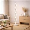 Arcadia Lampada da Terra LED Moderna Spirale | Piantana Design Contemporaneo | Luce Calda/Fredda | Lampada Salotto Camera da Letto Studio, Arredo Interni Elegante 135 cm (Bianco)