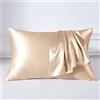 THXSILK 22 federe in seta Momme, 100% seta, federa per cuscino da divano, chiusura lampo antiacaro, in seta, 40 x 80 cm, colore: champagne