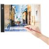 HUOLE Tavoletta Luminosa, Light Box LED Light Pad di Disegno, Tavola Luminosa Led, con Luminosità Regolabile, per Animazione, Schizzi, Progettazione, Disegno, Pittura a Diamante 5D, 35,5*23,5*0,4 cm (A4)