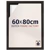 Dutch Frame Factory - Cornice a cassetta 60x80 cm Quercia Scura - MDF | Cornice a cassetta per tele, Adatta per tele fino a 2 cm di spessore, Senza pannello posteriore né vetro, Made in Holland