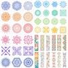 YinnFeen 46 Pezzi Stencil Mandala, Riutilizzabili Mandala Stencils in 3 Dimensioni, Stencil di Pittura e Stencil in Plastica Pet per Decorazione DIY su Legno Tessuto Pavimento e Mobili