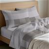 Mahome Set Lenzuola Francese Cotone 100% Puro Italiano Morbido - Completo Letto Francese Lenzuolo Sopra 200x300, Lenzuolo con Angoli Sotto 140x200+h25, 2 Federe 50x80 - Made in Italy